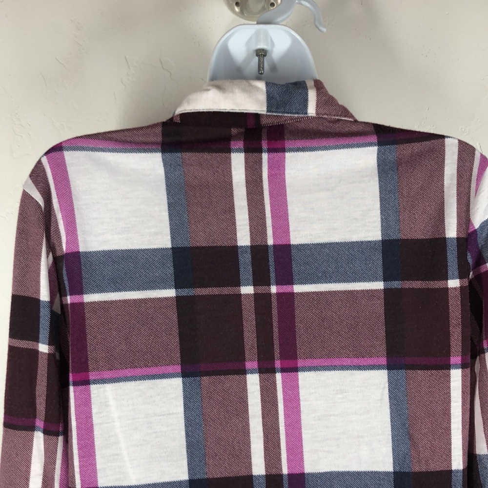 Rue 21 purple plaid soft flannel size large - Picture 8 of 10